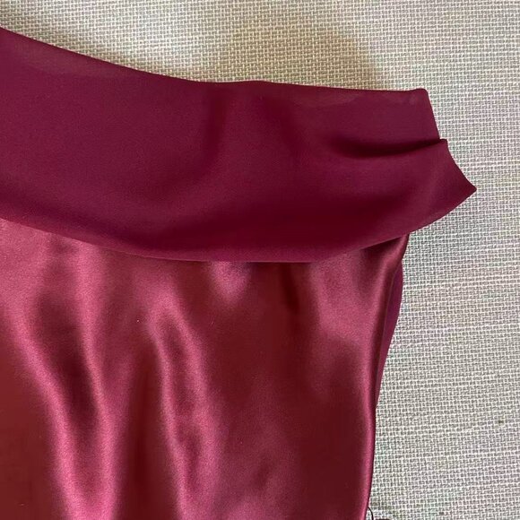 BEST Reformation Jonelle Mini Dress Small Romance Wine Red Floral Silk - Picture 6 of 9